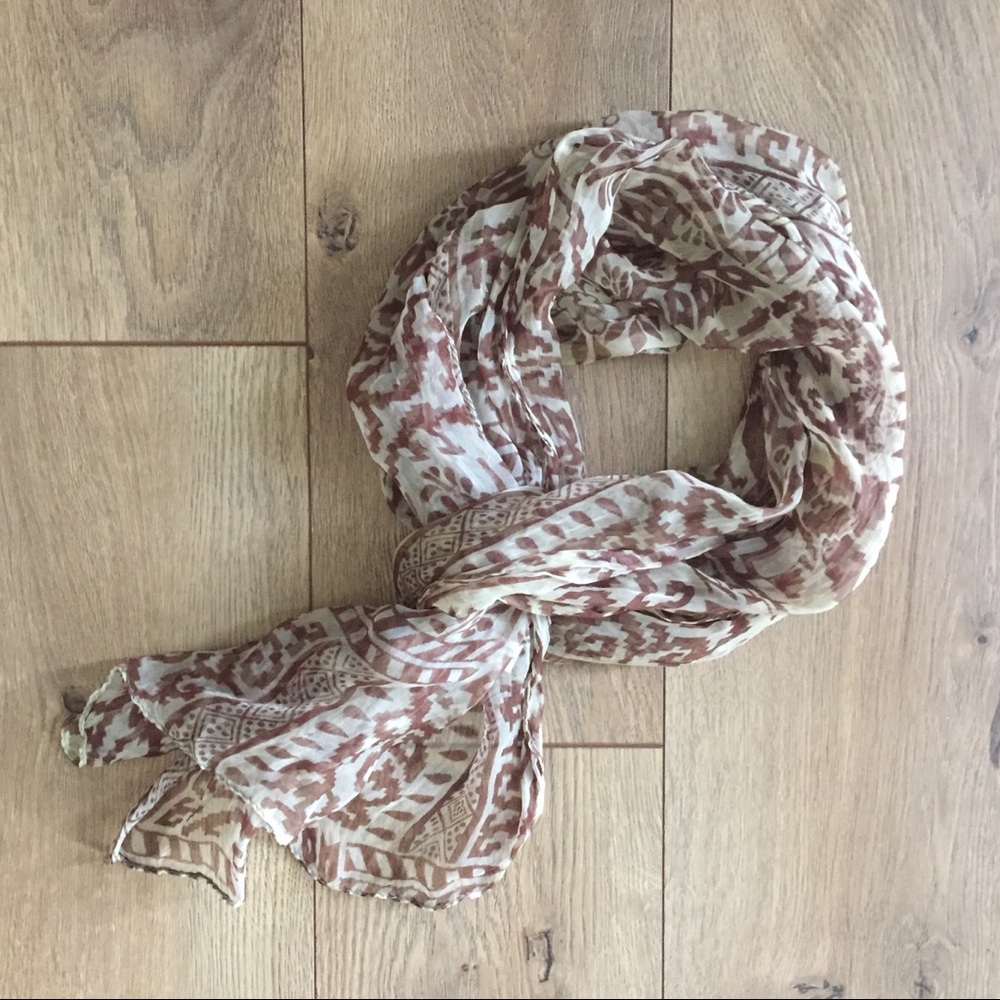 Vintage brown & ivory scarf